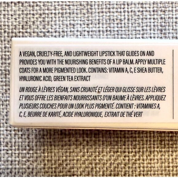 Lithe Nourish and Glow Lipstick Peony Full Size 3g Neutral Pink Hydrating Satin - Picture 8 of 11